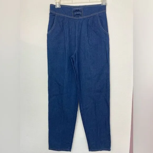 Vintage Jeans w/ bows super high rise waist cinch style mint condition🤩 - Picture 2 of 8